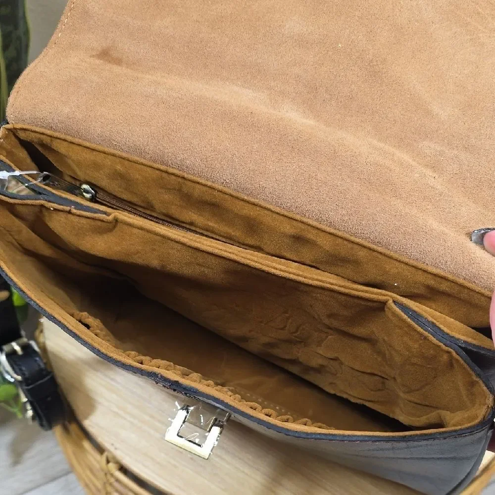 Patricia Nash Color Block Leather Briefcase Satchel – NEW WITH TAGS